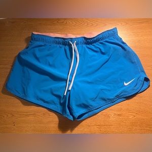 Nike Dri-Fit shorts. Blue/ Orange. Size medium.